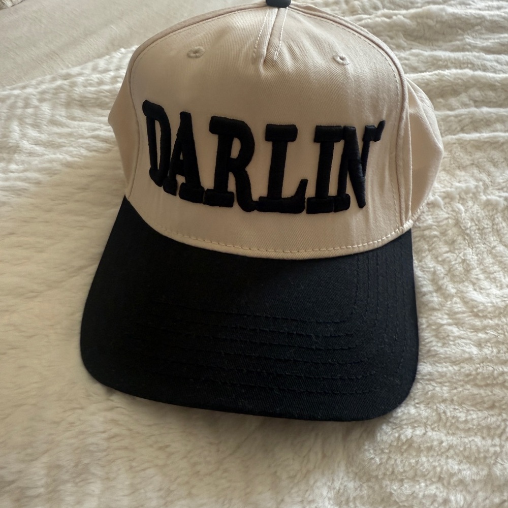 Cream and Black 'Darlin' Cap